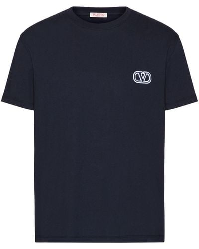 Valentino Garavani Vロゴ シグネチャー Tシャツ - ブルー