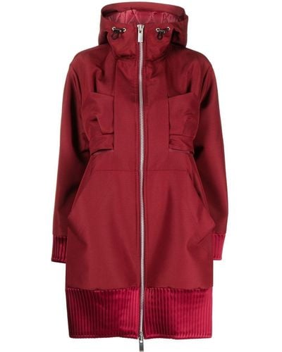 Sacai Puffer Hooded Parka - Red