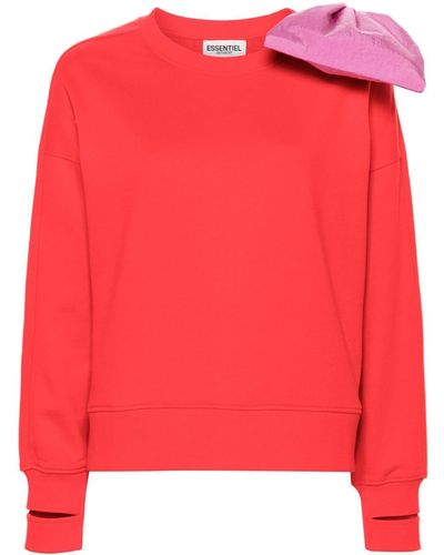 Essentiel Antwerp Fenezar oversize-bow sweatshirt - Rouge