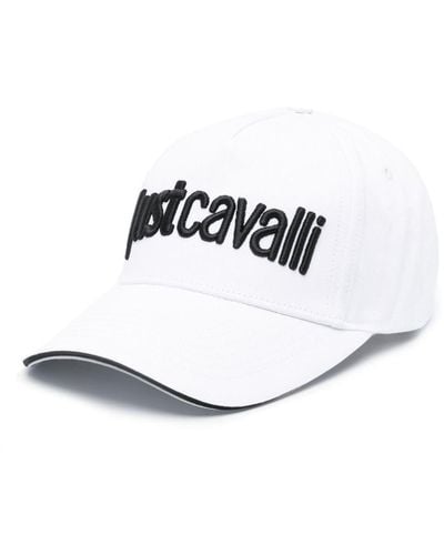 Just Cavalli Casquette en coton à logo brodé - Blanc
