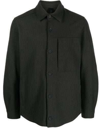 Transit Mélange-effect Wool Shirt - Black