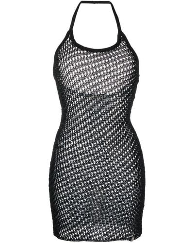1017 ALYX 9SM Mini Crochet-design Dress - Black