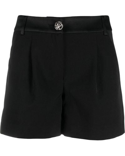Philipp Plein Decorative-button Detail Shorts - Black