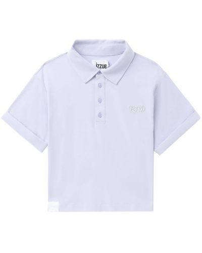 Izzue Logo-embroidered Polo Top - Blue
