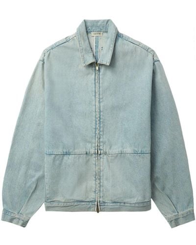 Fear Of God Veste en jean à détail plissé - Bleu