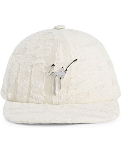 Giuseppe Zanotti Cappello da baseball Cohen con effetto vissuto - Bianco