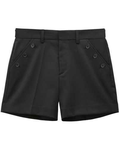 Filippa K Kurze Shorts mit Knopfverschluss - Schwarz