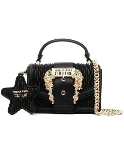 Versace Baroque-buckle Shoulder Bag - Black
