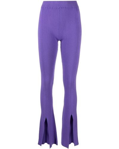 Remain Front Slit Knit Pants - Purple