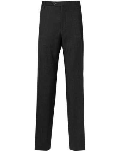 Corneliani Mini-check tailored trousers - Noir