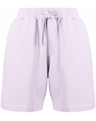 Nanushka Drawstring Organic-cotton Shorts - Purple