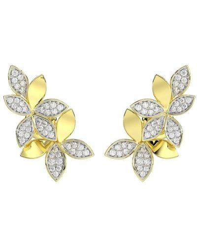 Marchesa 18kt Yellow Gold Wild Flower Diamond Earrings - Metallic