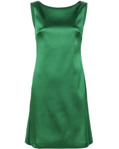 P.A.R.O.S.H. Papavero Satin Midi Dress - Green