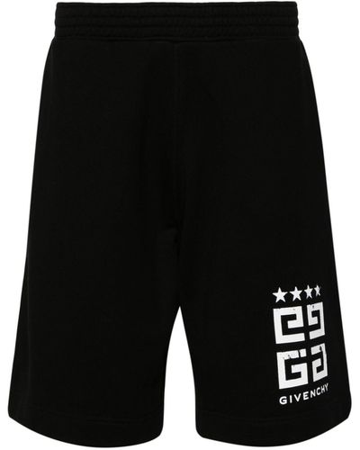 Givenchy 4g Printed Cotton Shorts - Black