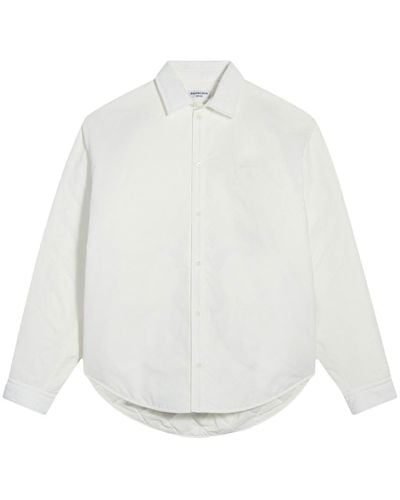Balenciaga Gesteppte Hemdjacke - Weiß