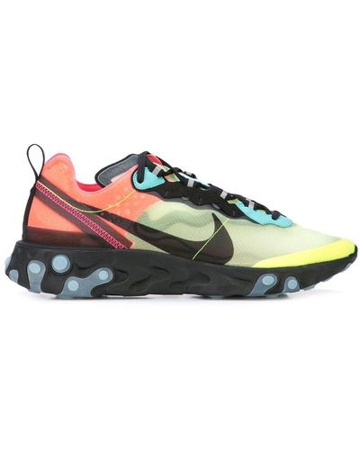 Nike React Element 87 "volt/racer Pink" Sneakers - Yellow
