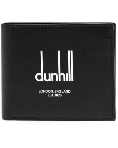Dunhill Portefeuille pliant à logo imprimé - Noir