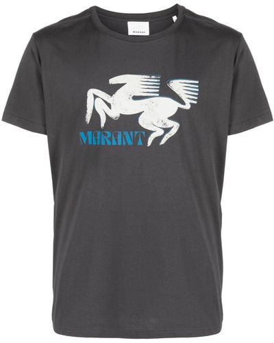 Isabel Marant Camiseta con estampado gráfico - Negro