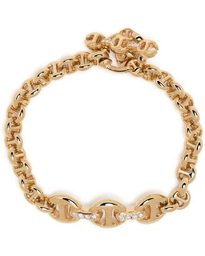 Hoorsenbuhs Bracelet chaîne en or 18ct pavé de diamants - Métallisé