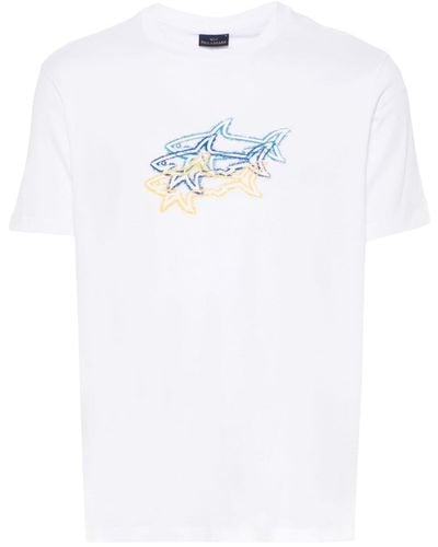 Paul & Shark Camiseta con logo estampado - Blanco