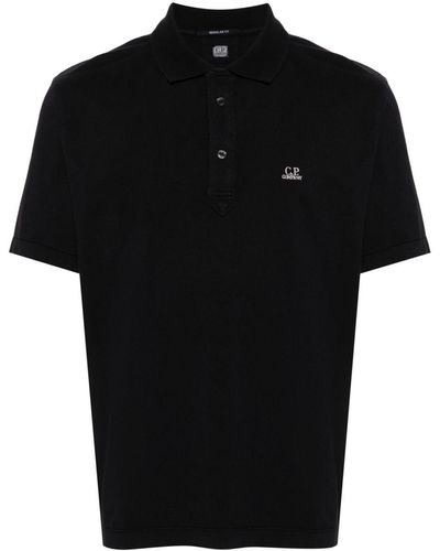 C.P. Company 1020 Jersey Polo Shirt - Black