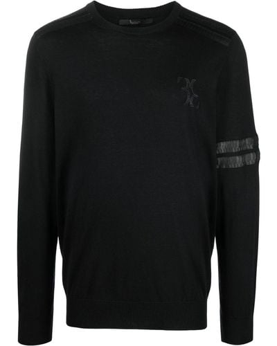 Billionaire スネークパターン セーター - ブラック