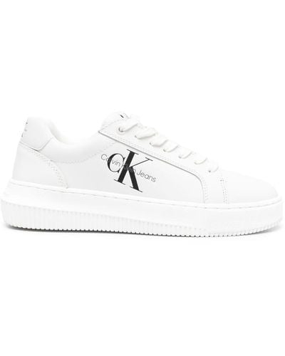 Calvin Klein Sneakers mit Logo-Print - Weiß
