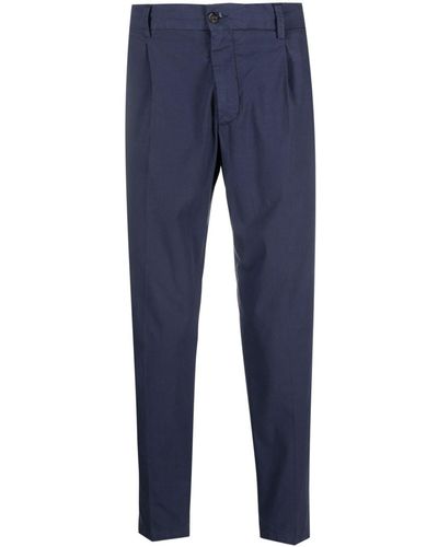 Dell'Oglio Riccardo Cotton Straight-leg Pants - Blue