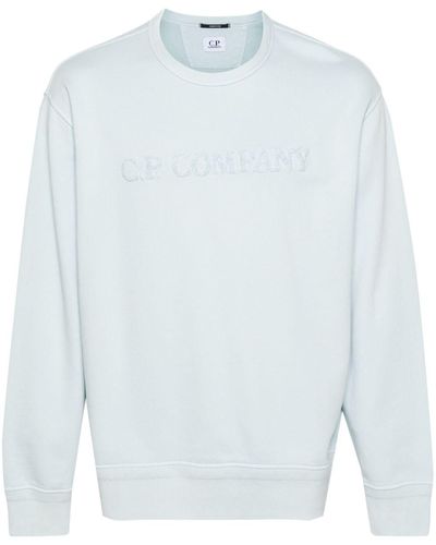 C.P. Company Sweatshirt mit Logo-Prägung - Blau