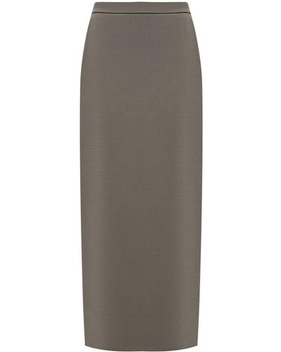 12 STOREEZ Maxi Pencil Skirt - Grey