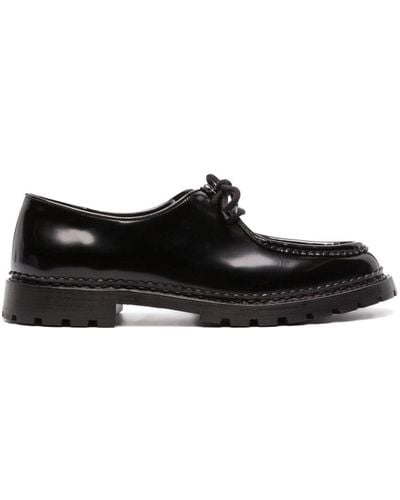 Saint Laurent Zapatos derby Marbeuf a paneles - Negro