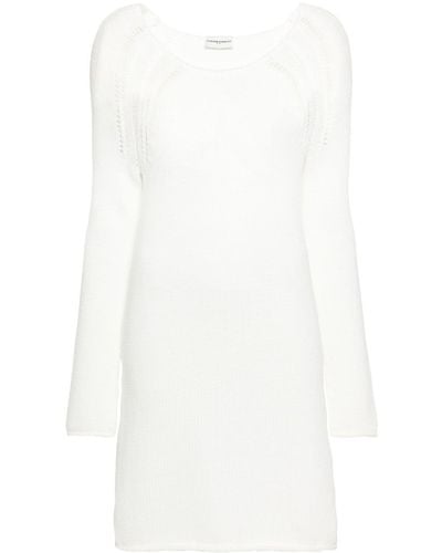 Claudie Pierlot Asymmetric Chunky-knit Midi Dress - White