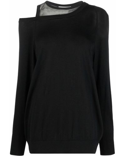 Dorothee Schumacher Off-the-shoulder Knitted Top - Black