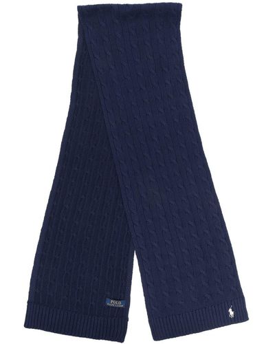 Polo Ralph Lauren ケーブルニット スカーフ - ブルー