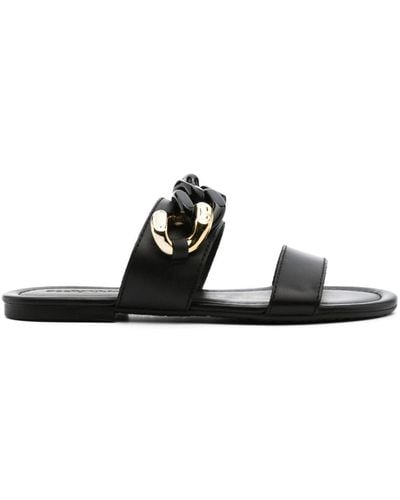 See By Chloé Chain-detail Leather Sandals - Black