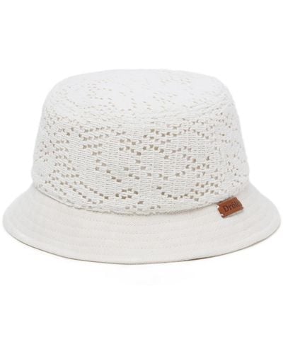 Drole de Monsieur Cotton Blend Bucket Hat - White