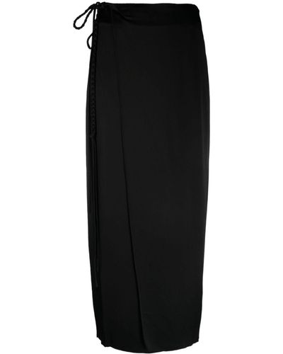 Nanushka Racha サテンスカート - ブラック