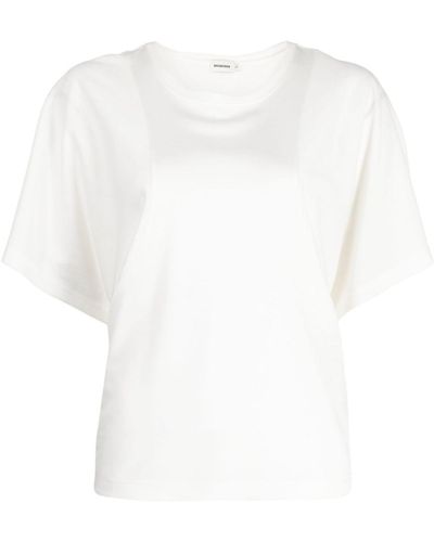 GOODIOUS T-Shirt mit rundem Ausschnitt - Weiß