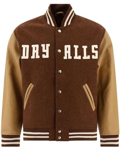 Human Made Embroidered-logo Wool Jacket - Brown