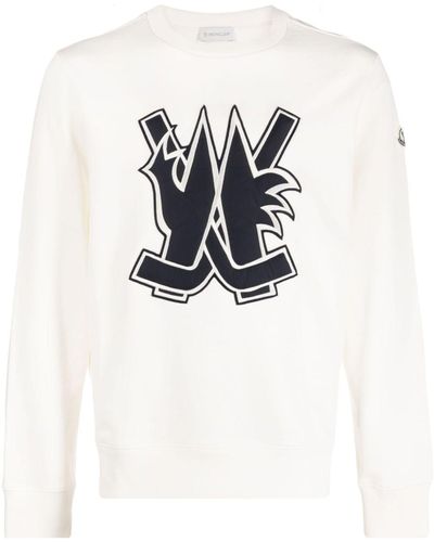 Moncler Hockey Sweatshirt mit Logo-Patch - Natur