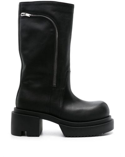 Rick Owens 60mm Knee-high Leather Boots - Black