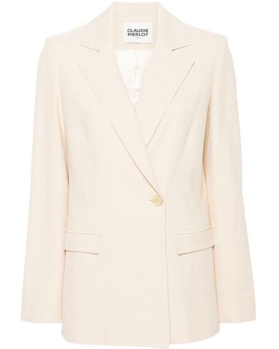 Claudie Pierlot Double-breasted Blazer - Natural