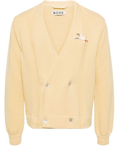 Bode Double-breasted Cotton Cardigan - Natural
