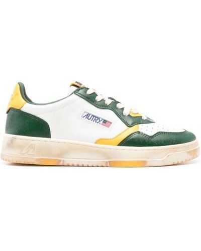 Autry Super Vintage Panelled Sneakers - Green
