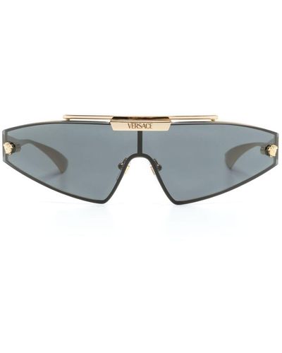Versace Sonnenbrille mit Oversized-Gestell - Grau