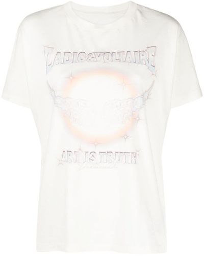 Zadig & Voltaire Tommer T-shirt Met Logoprint - Wit