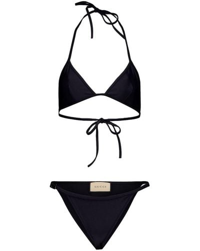 Gucci Set bikini a triangolo - Nero