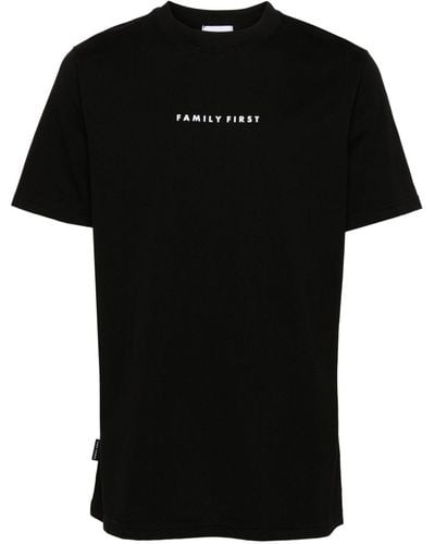 FAMILY FIRST Camiseta con logo estampado - Negro