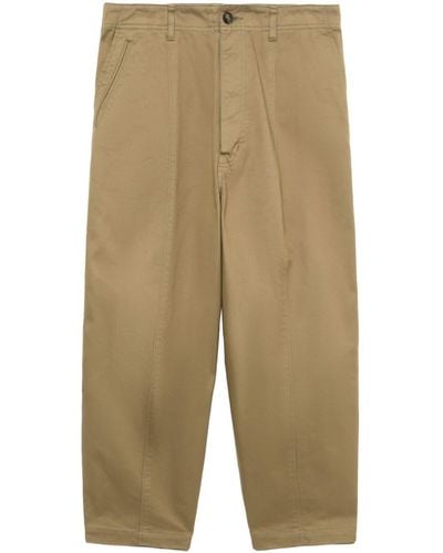 Comme des Garçons Tapered-leg Cropped Trousers - Natural