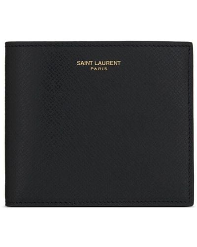 Saint Laurent Portafoglio bi-fold in pelle - Nero